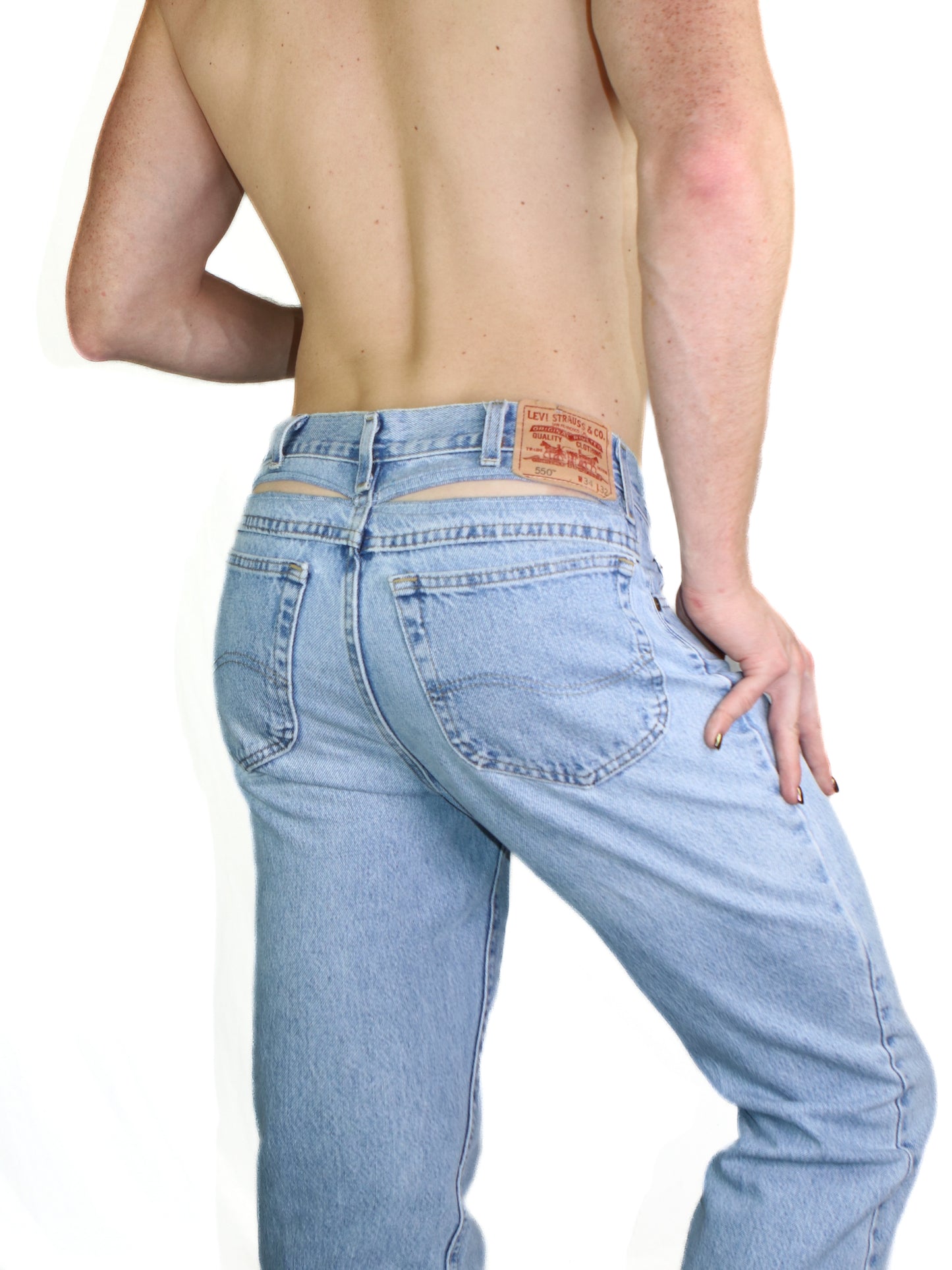 The JDC Vintage Double Back Slit Cut Out Jeans