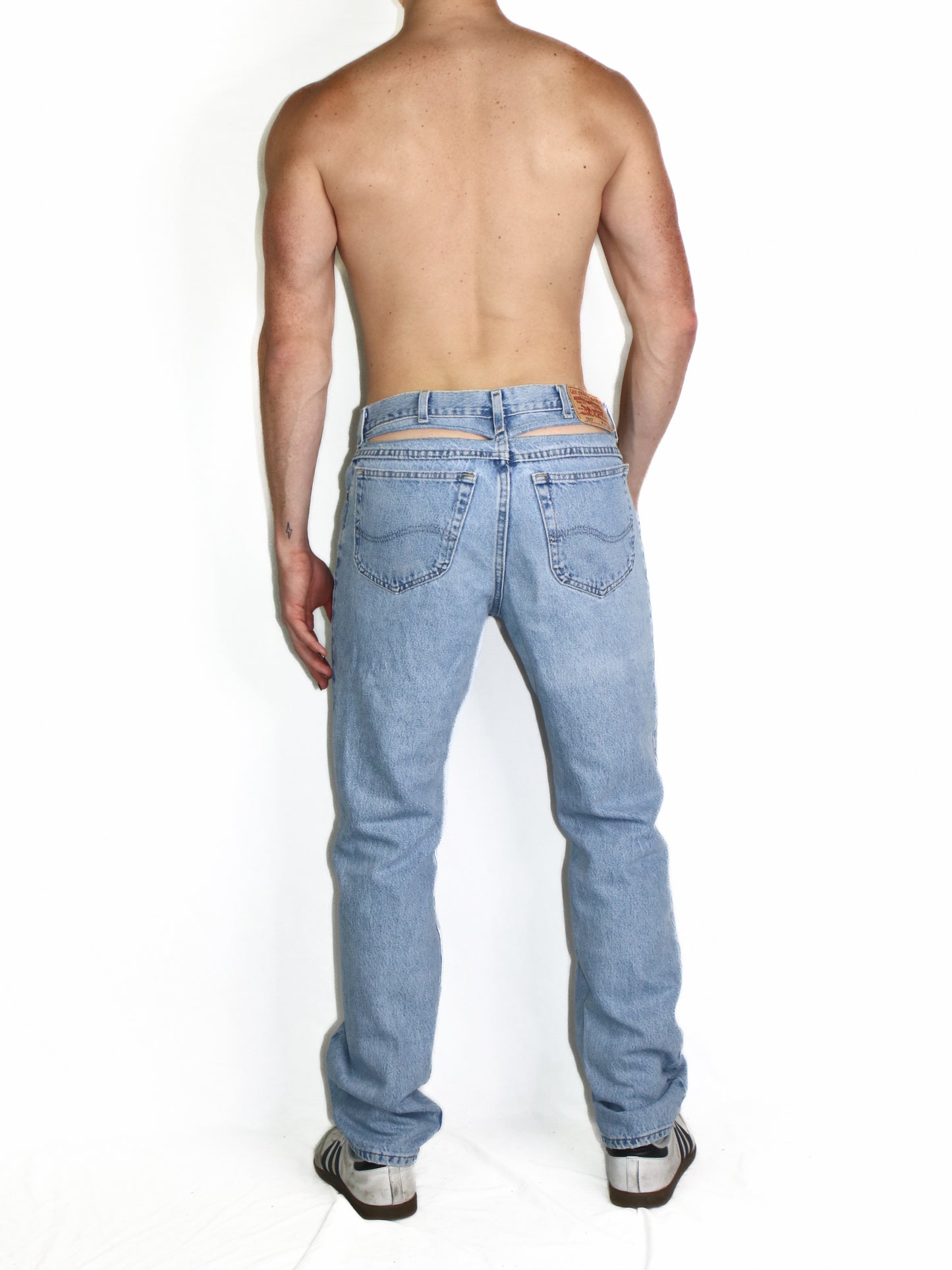The JDC Vintage Double Back Slit Cut Out Jeans