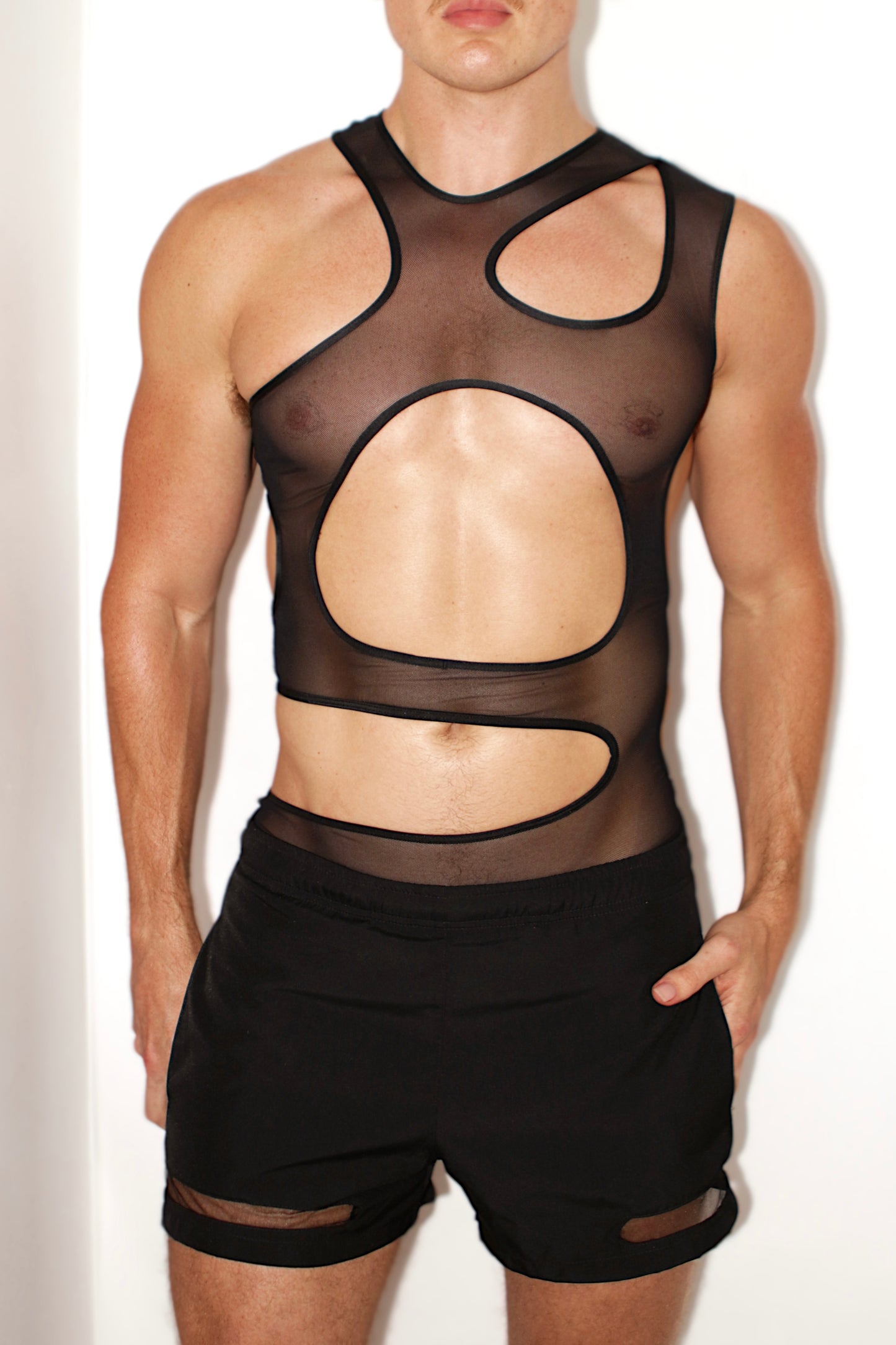 Hemo Cut Out Shirt Black