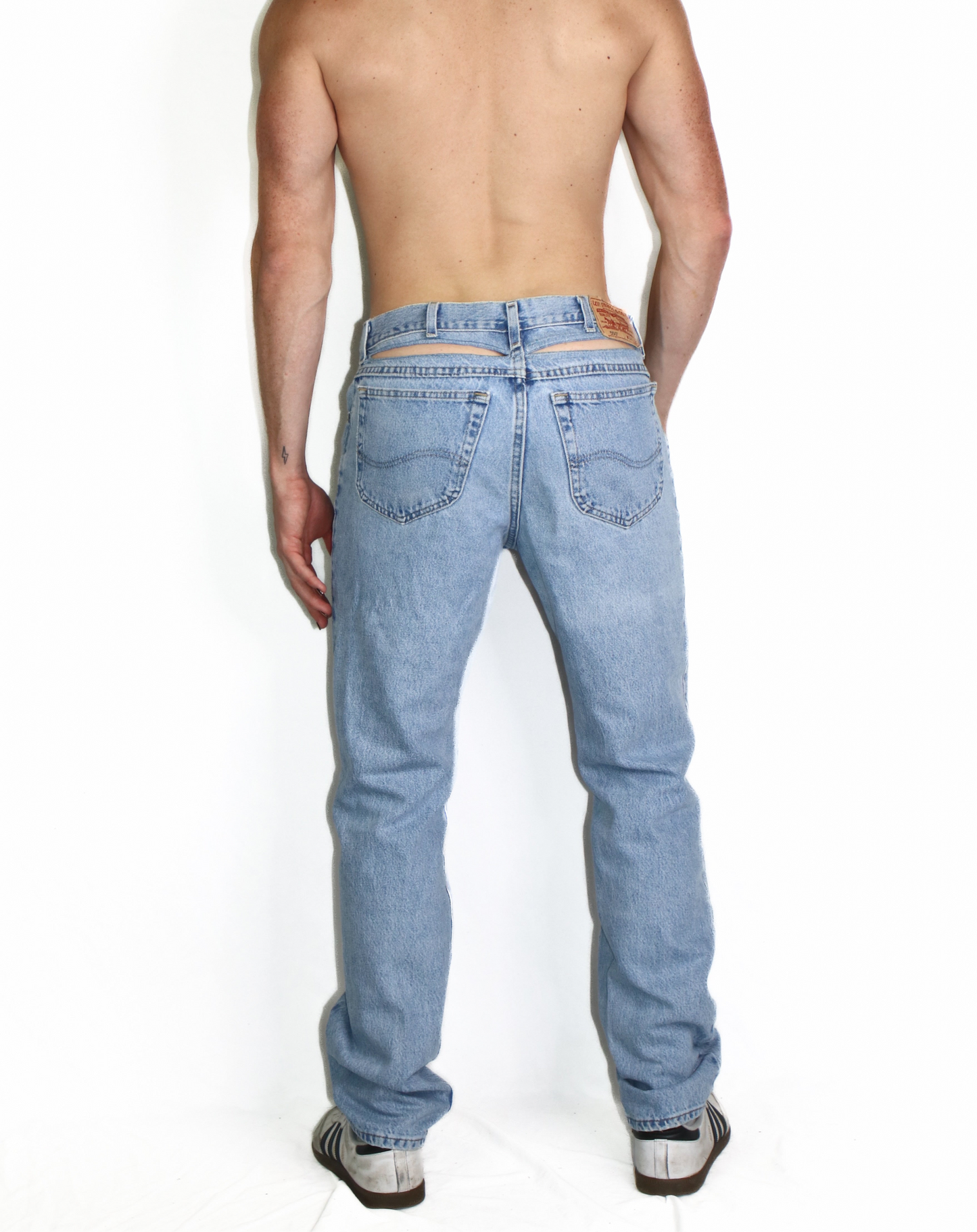 The JDC Vintage Double Back Slit Cut Out Jeans