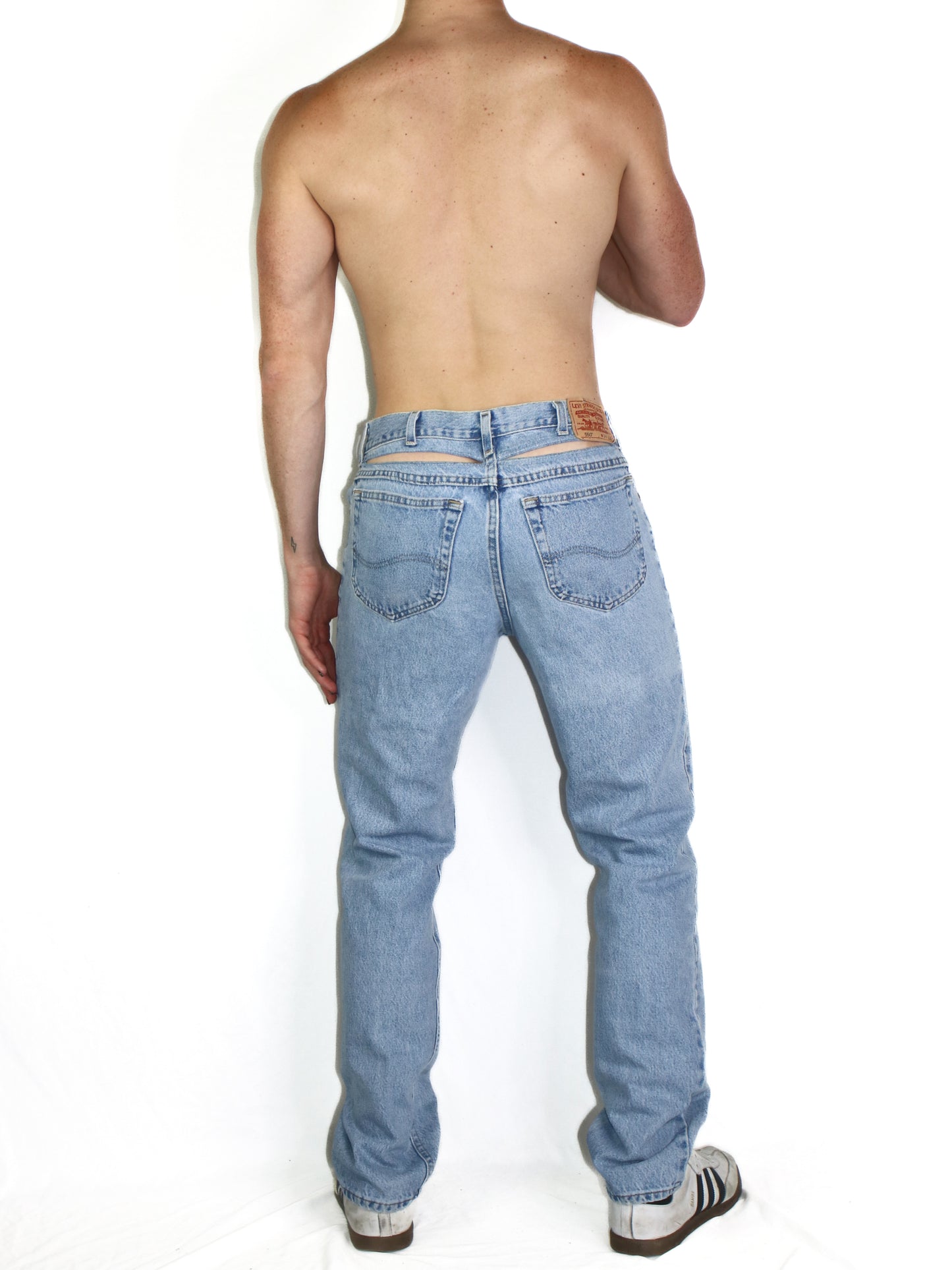 The JDC Vintage Double Back Slit Cut Out Jeans