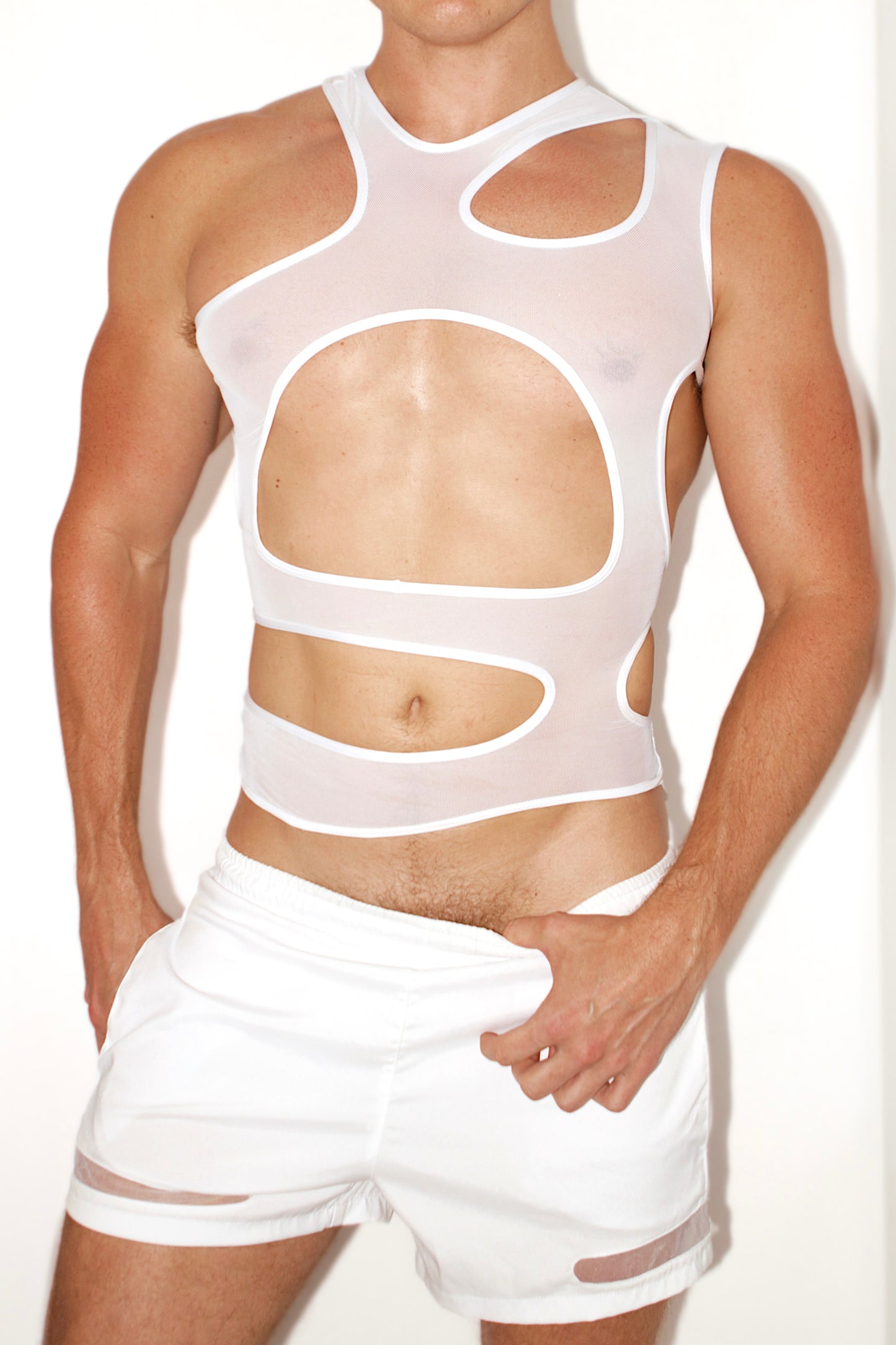 Hemo Cut Out Shirt White