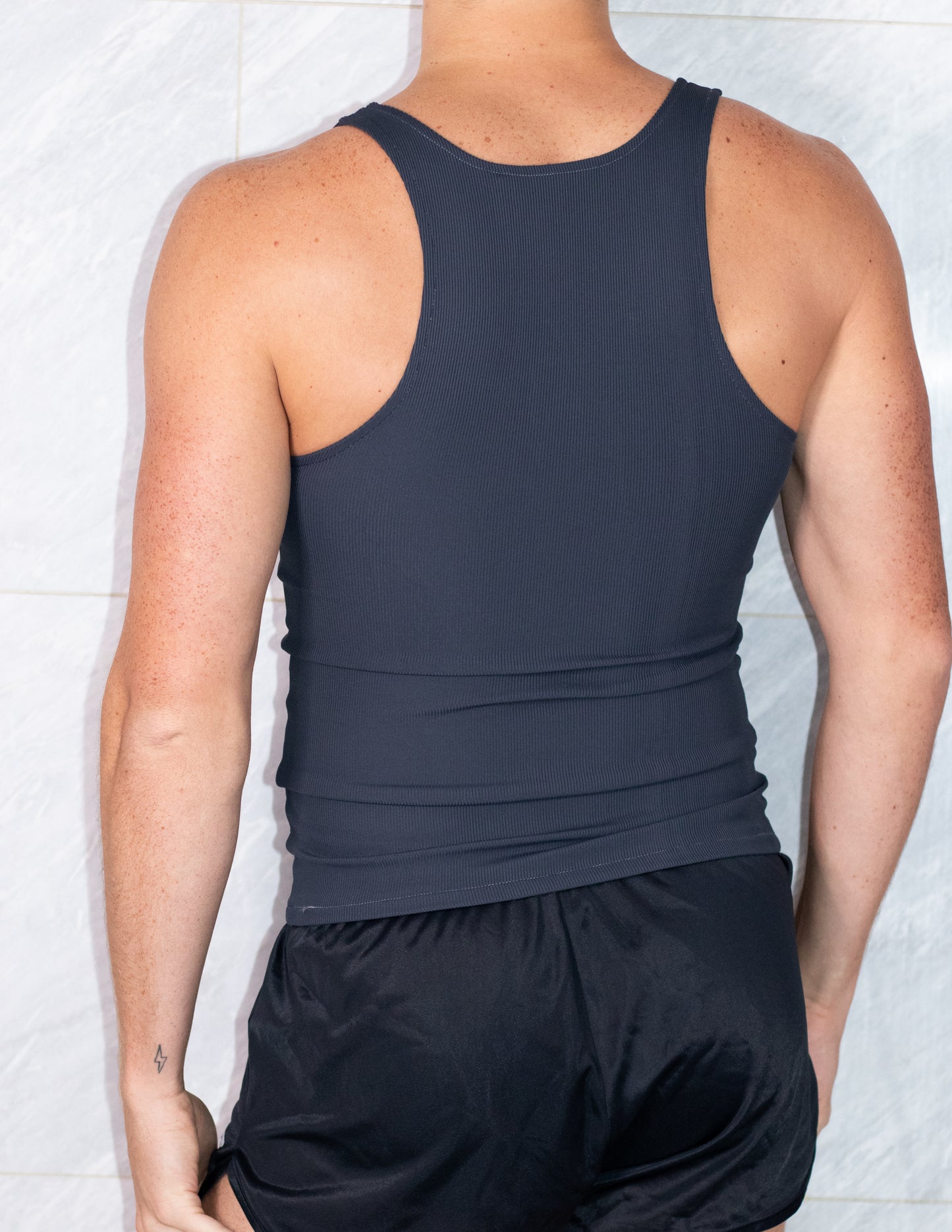 Steel Grey Solid Classic Tank Top