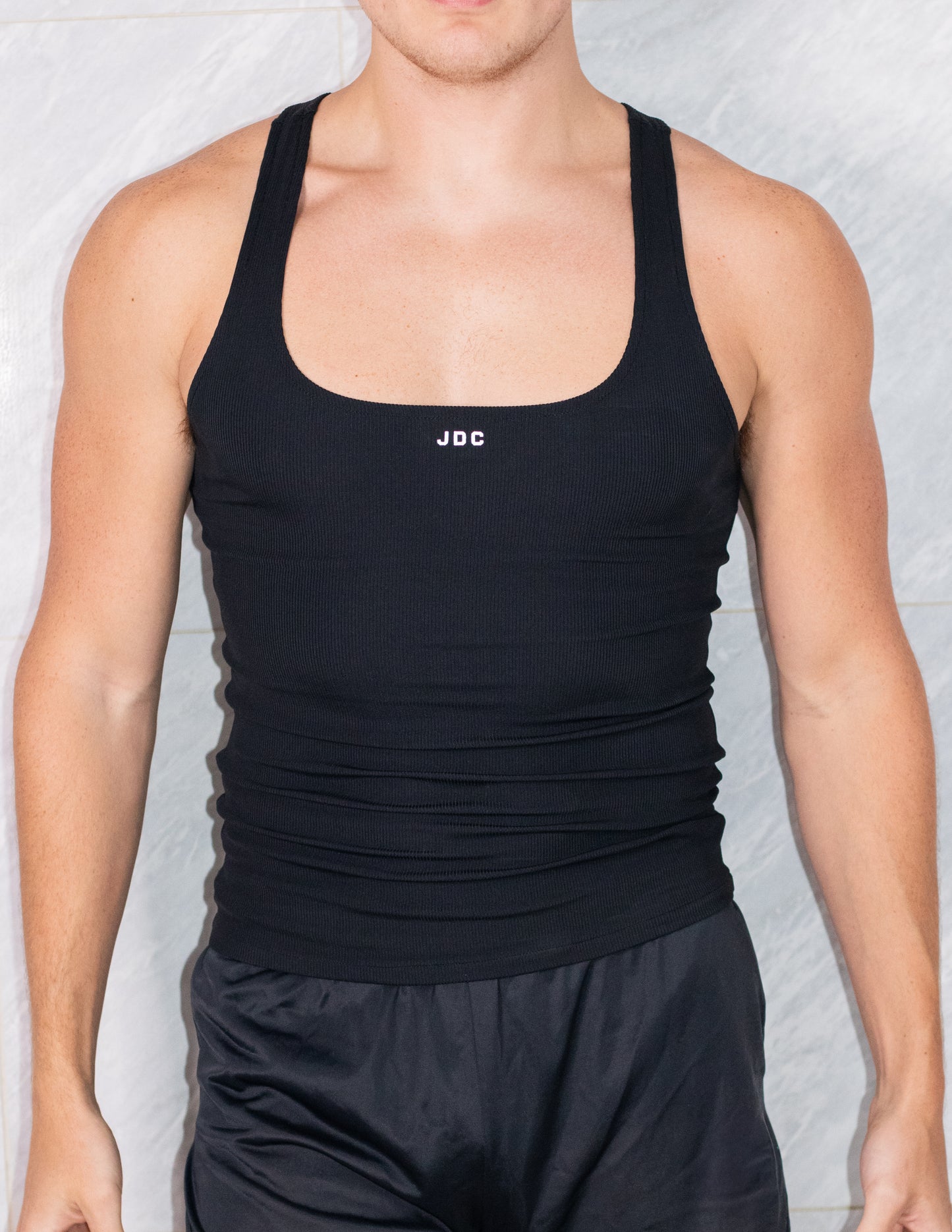 Black Solid Classic Tank Top