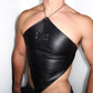 Defiant Diamond Leather Halter Top