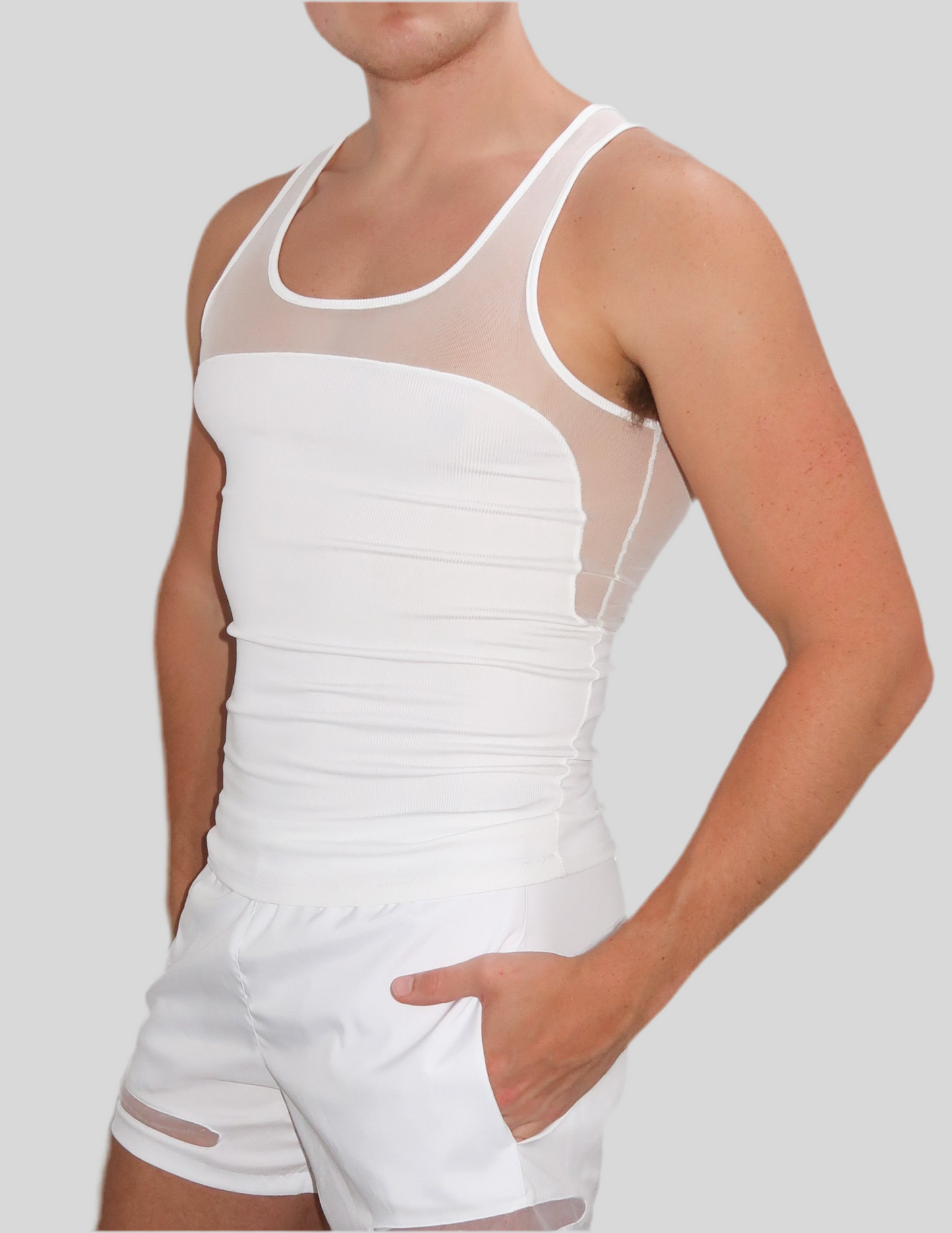 O Type Tank Top White