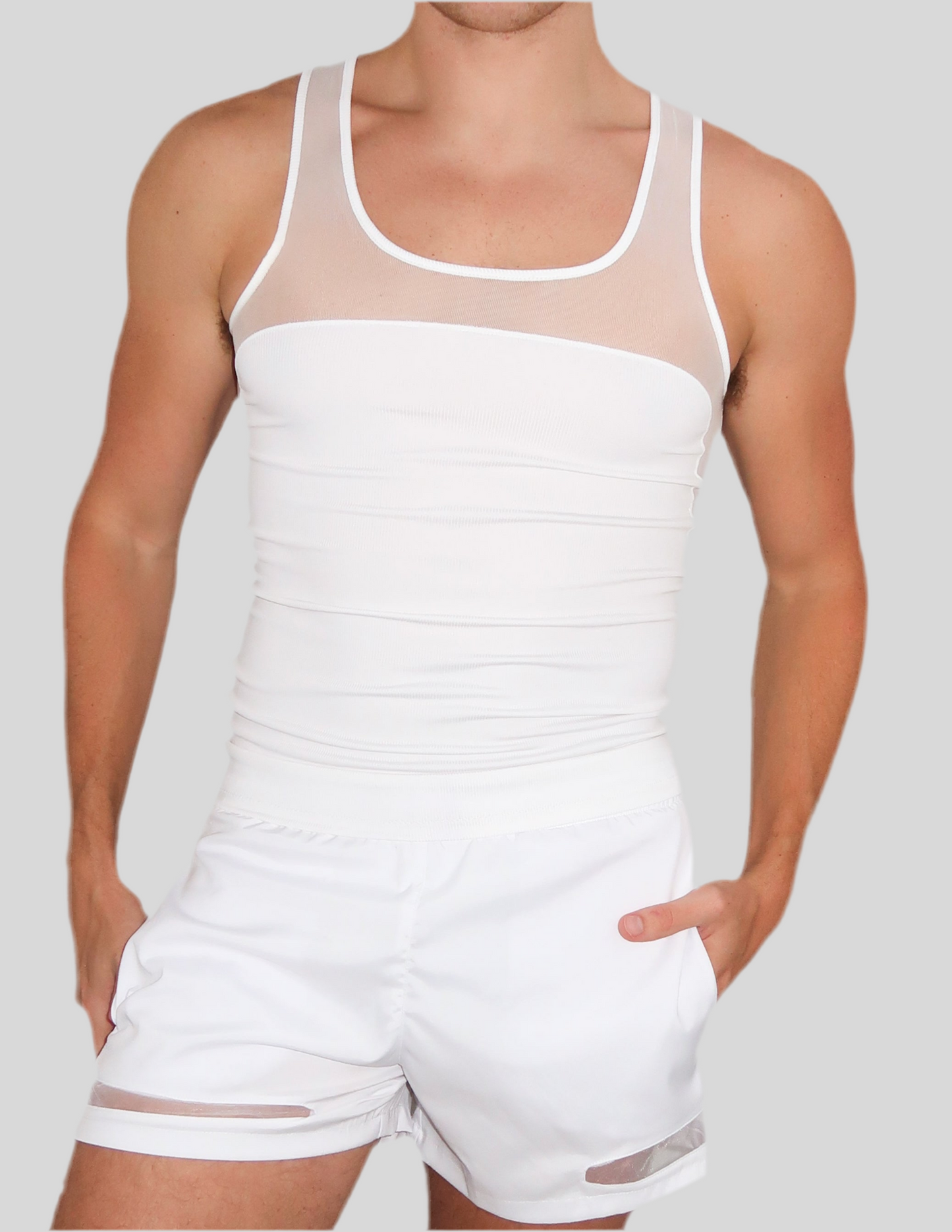 O Type Tank Top White