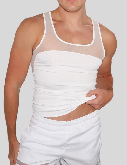 O Type Tank Top White