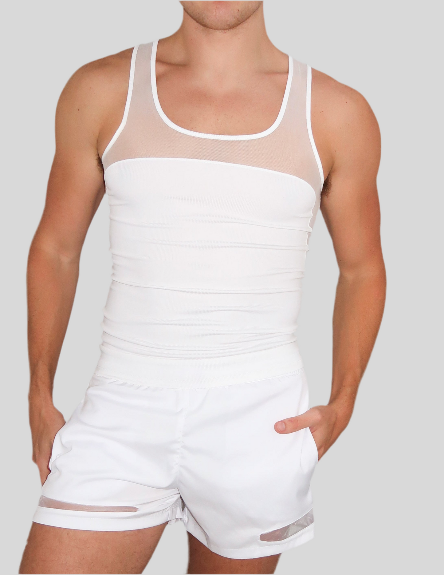 O Type Tank Top White