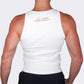 White Ribbed Cotton JDC Logo Tank Top