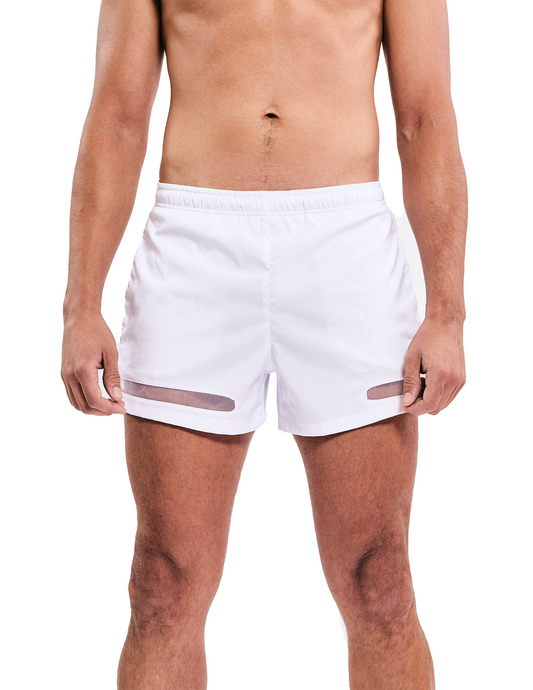 Vascular White gym shorts