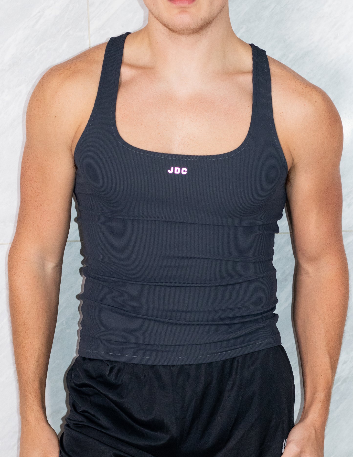 Steel Grey Solid Classic Tank Top