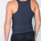 Steel Grey Solid Classic Tank Top