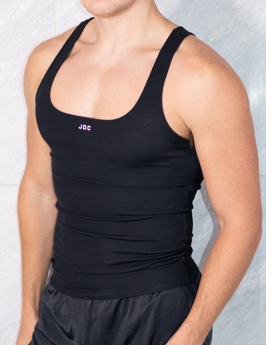 Black Solid Classic Tank Top