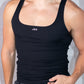 Black Solid Classic Tank Top